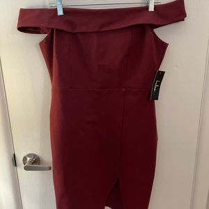 Red Off Shoulder Dress